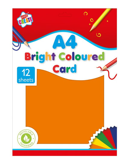 KIDS CREATE CARD A4 BRIGHT 12 SHEETS