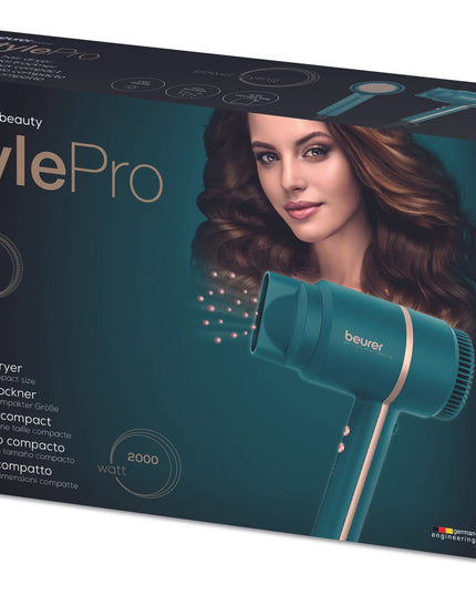 Beurer 2000W Compact Pro Hair Dryer Ocean Blue