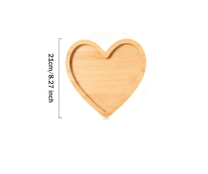 Heart-Shaped Wooden Trinket Tray