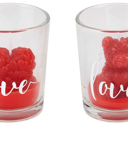 Scented Rose Bear and Heart Candles