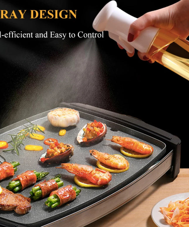 200ml Oil Spray Bottle – Refillable Kitchen Oil Mister for Cooking & Air Fryer