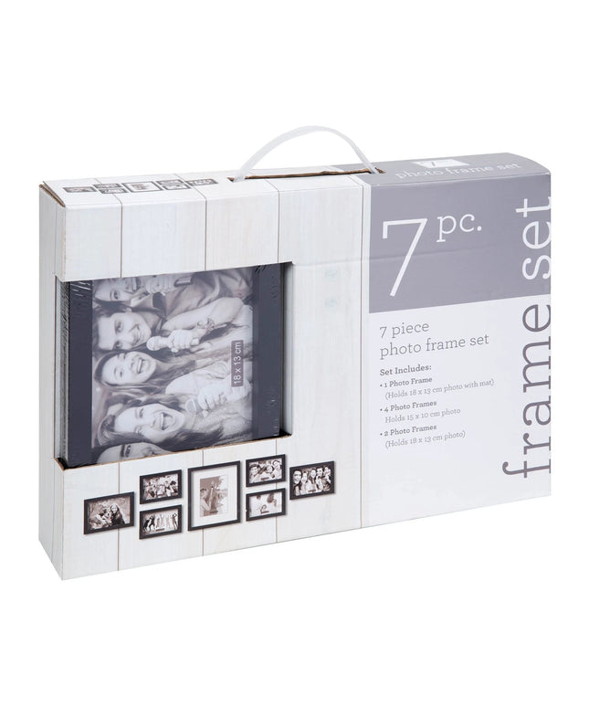 iFrame Set of 7 Black Wood Finish Frames