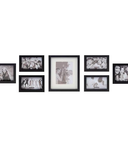 iFrame Set of 7 Black Wood Finish Frames
