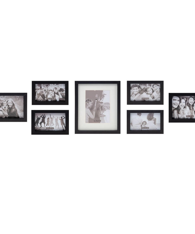 iFrame Set of 7 Black Wood Finish Frames