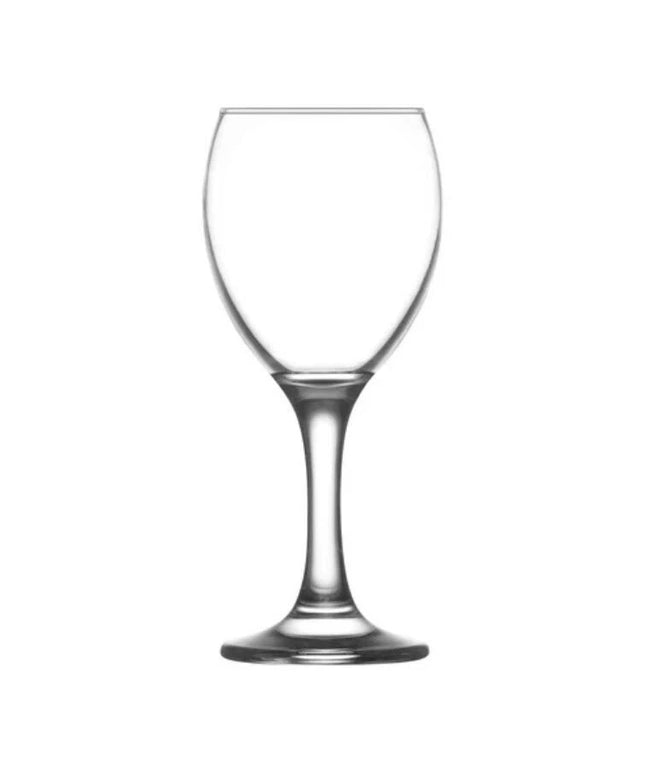 Set of 3 Wine Glasses 245cc – Clear Glass Goblet Drinking Glasses for Wine, Water & Cocktails