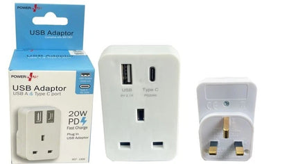 USB ADAPTOR WITH USB AND TYPE C PORT
