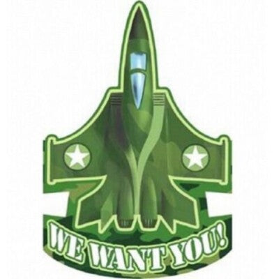 Army Camouflage Jet Birthday Party Invitations – Pack of 8