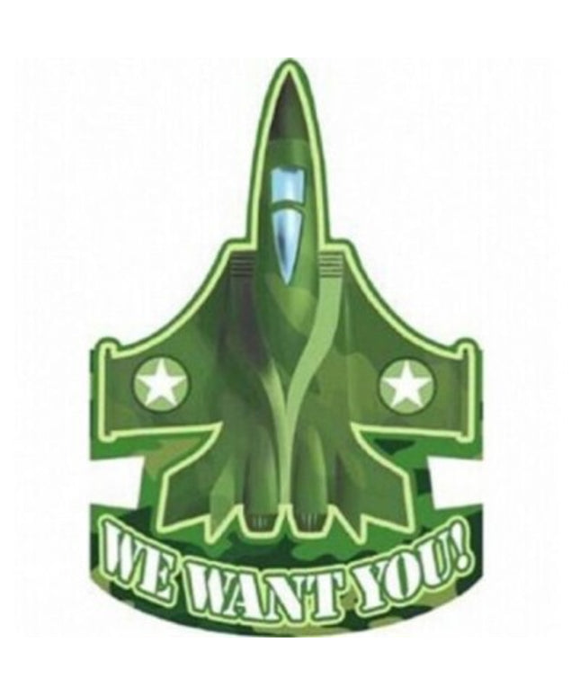 Army Camouflage Jet Birthday Party Invitations – Pack of 8