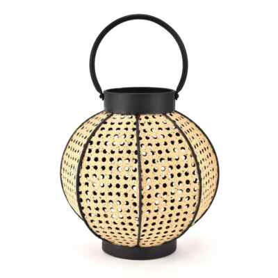 HESTIA WICKER EFFECT LANTERN 26CM