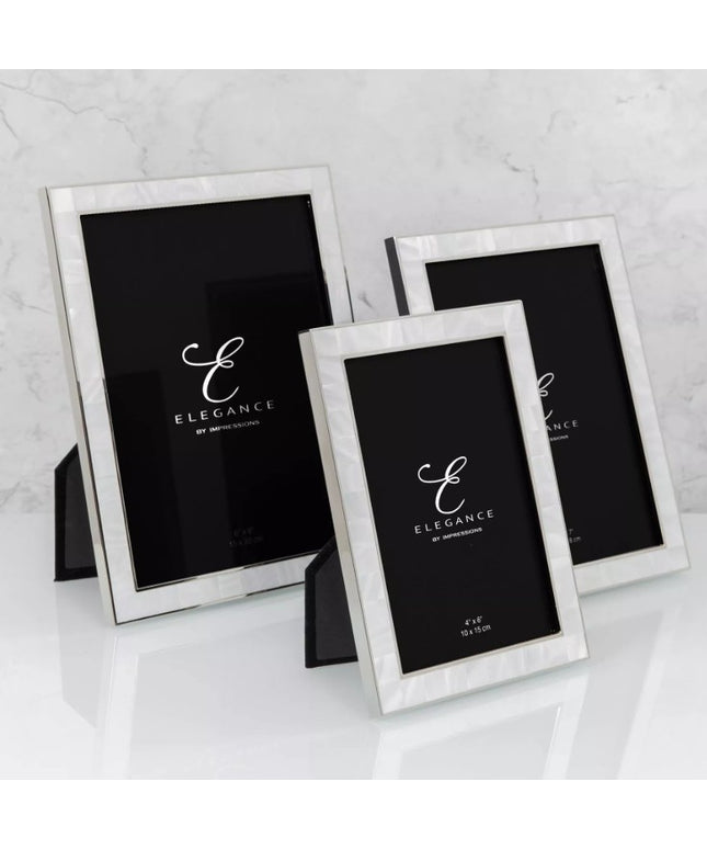 Elegance Metal & Mother of Pearl 8" x 10"