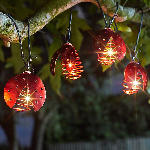 Smart Garden Solar Powered Ladybird 10 String Lights