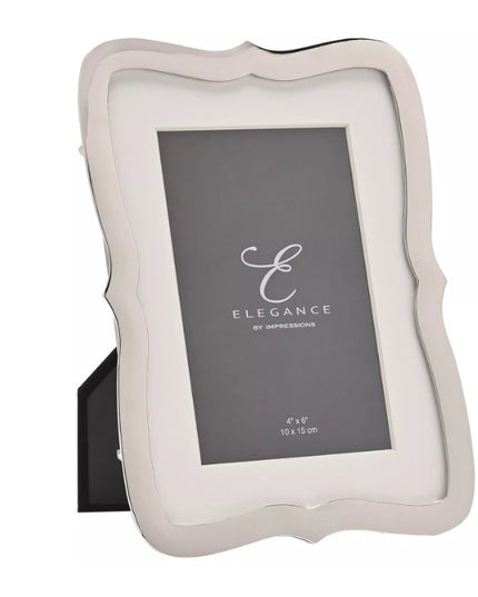 Elegance Wavy Edged Frame 4" x 6" Silver