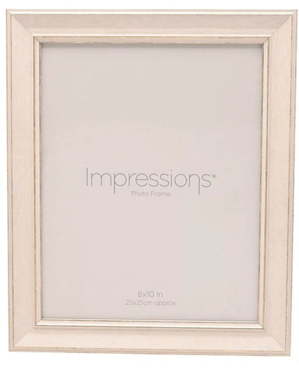 Impressions Photo Frame White Finish Chamfered Edge 8" x 10"