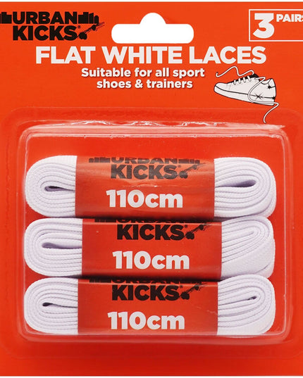 JUMP TRAINER FLAT WHITE LACES 3PK