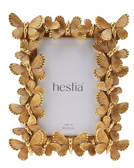 Hestia Butterfly Design Resin Photo Frame 4" x 6"