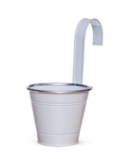 Hanging Metal Bucket Planter with Hook Handle – Mini Pot / Storage Bucket (3 Colours)