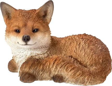 Vivid Arts Resting Fox Cub Garden Ornament