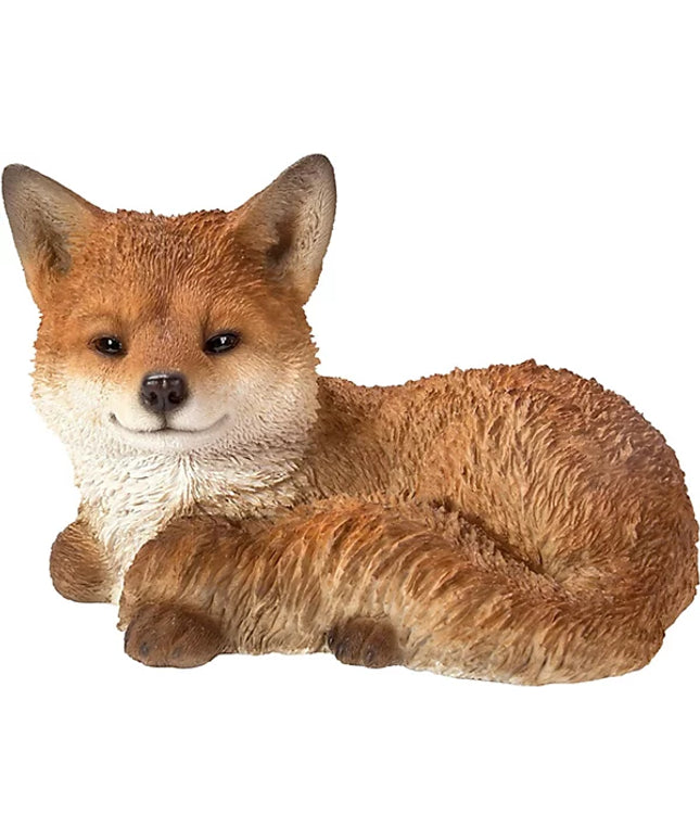 Vivid Arts Resting Fox Cub Garden Ornament