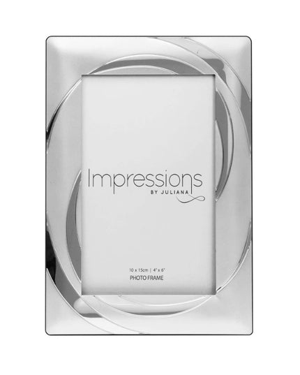Impressions 2 Tone Silver Plated Photo Frame 4x6"