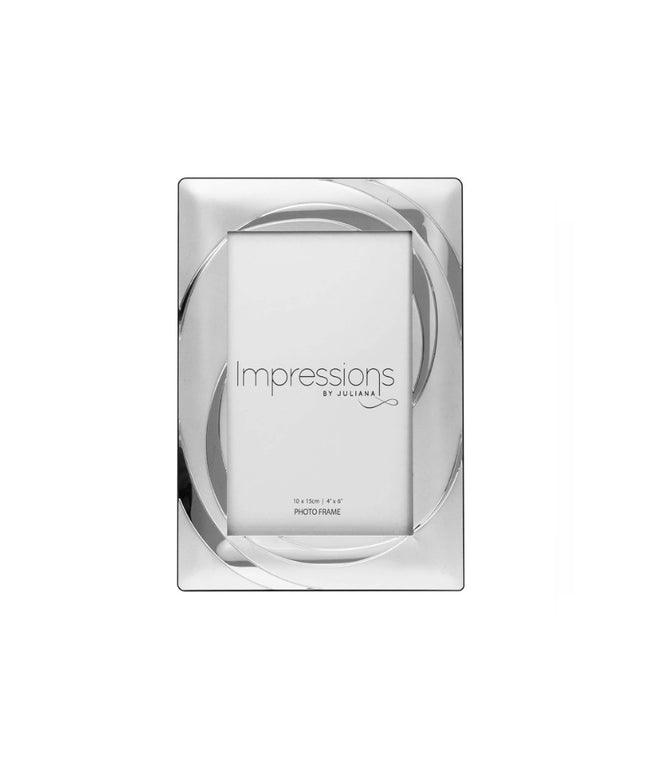 Impressions 2 Tone Silver Plated Photo Frame 4x6"