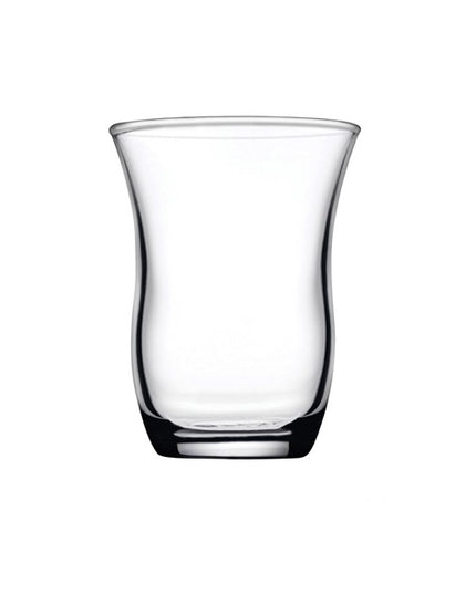 Turkish Tea Glasses Set of 6 Pasabahce Cihangir 95ml Small Tea Cups Clear Glass