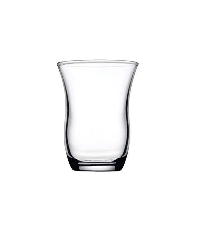 Turkish Tea Glasses Set of 6 Pasabahce Cihangir 95ml Small Tea Cups Clear Glass