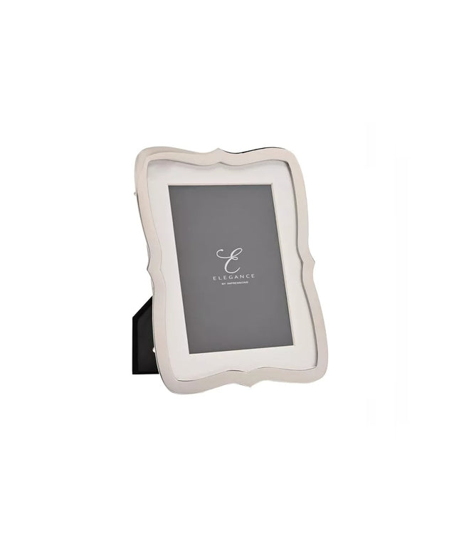 Elegance Wavy Edge Silver Photo Frame 5x7" – Decorative Luxury Picture Frame
