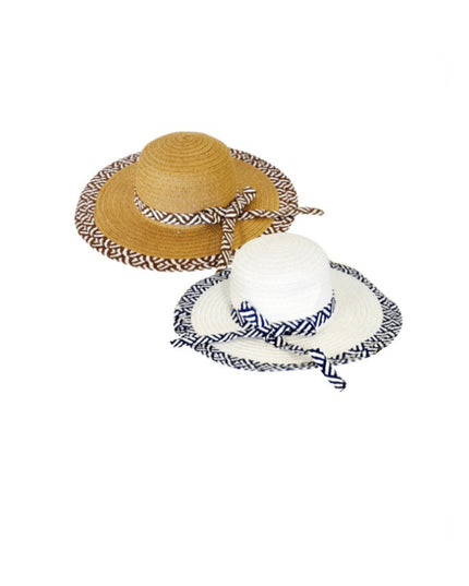 Ladies Straw Hat with Wide Brim