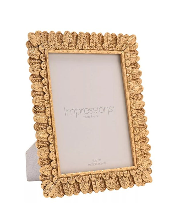 Impressions Leaf Design Resin Photo Frame 5" x 7"
