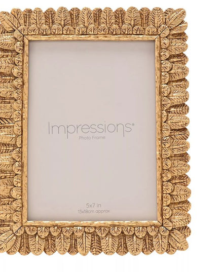 Impressions Leaf Design Resin Photo Frame 5" x 7"