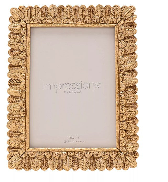 Impressions Leaf Design Resin Photo Frame 5" x 7"
