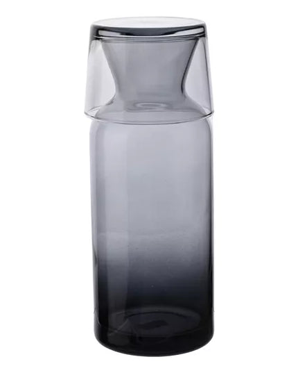 Grey Ombre Glass Lidded Carafe