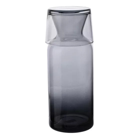 Grey Ombre Glass Lidded Carafe